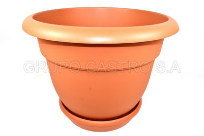 Foto de Maceta c/platera #6 terracota Spartaplast 0125 53x41 cms 58 litros 