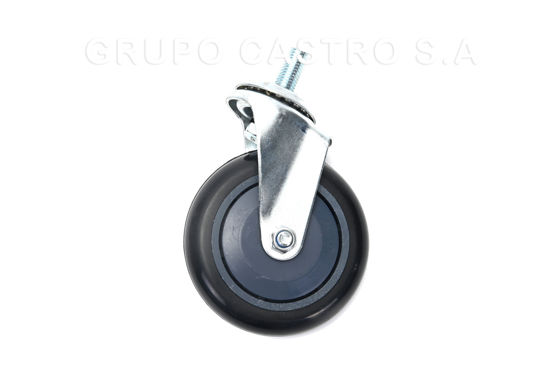 Foto de RUEDA 4" CARRO SUPERMERCADO NEGRA 60KG  N4726023 (400)