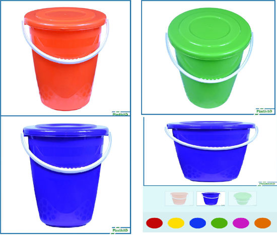 Foto de Balde 5 ltrs  con tapa IN215P 22diam,22,50alt cms Plastikito (72)