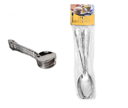 Foto de Cuchara Acero 19 cms Set 12 pcs Blister GET14-02 (100)