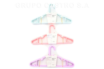 Foto de Percha plastica Set 10 pcs adulto colores GET53-03 39.5cms (60)