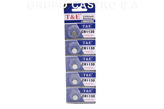 Foto de BATERIAS LITIO SET 5PCS T&E CR1130 3V GET73-03 (1000)