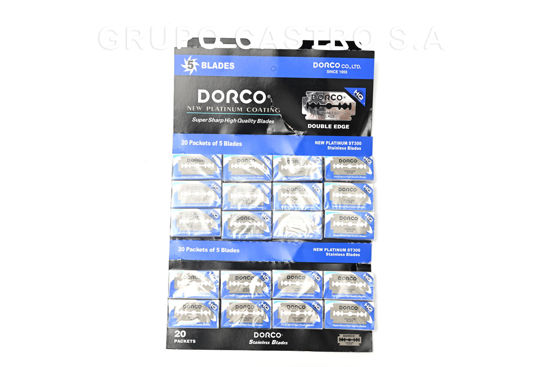 Foto de Hoja Afeitar acero inox ST300 GET48-06 SET 20x5 cajitas Dorco (200)