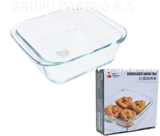 Foto de Pyrex Bandeja cuadrada 0,9 litros GET24-01 RED CHERRY 17X19.5cms(18)