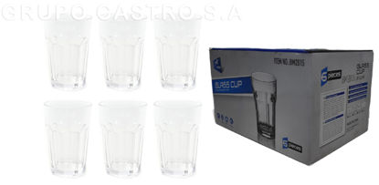 Foto de Vaso vidrio labrado Set 6pcs12onz/350ml 12,8x9,2 cms BM2015 GET70-08 (8) horse