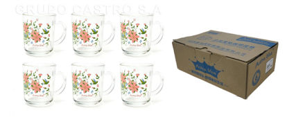Foto de Taza vidrio Set 6pcsTransp Dec 200ml/7onz 8,5 x7 cms ASTRA BLUE GET70-06 (12)