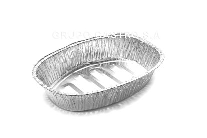 Foto de Bandeja Desechable Alum N4I2606 45x36x8 cms Ovalada (50)