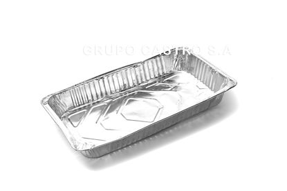 Foto de Bandeja Desechable Alum N4I2609 32x21x4.5 cms Rectang (200)