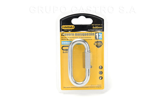 Foto de Llavero Mosqueton GET49-13  (3.14"x5/16") 8x80mm HAOYLI (240)