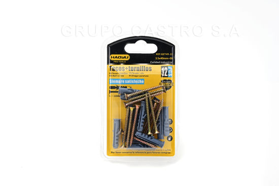Foto de Tornillo 12pcs+Espander 12pcs 3.5x40mm+E6  HAOYLI GET49-22 (240)