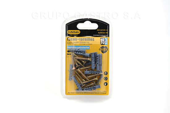 Foto de TORNILLO15PCS+ESPANDER 15PCS 4X25MM+E5 HAOYLI GET49-23 (240)