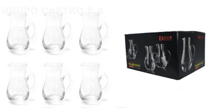 Foto de Pichel vidrioSET 6pcs agua-sangria 100 ml HJJ-S100 GET70-25 LKD(16)