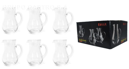 Foto de Pichel vidrio SET 6pcs agua-sangria 500 ml 0,5 ltr HJJ-59139 GET70-27 CATBELLE(8)