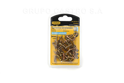 Foto de Tornillo Tirafondo 3,5x16mm (0.62"x9/64") 60 pcs Blister HAOYLI GET49-26 (240)
