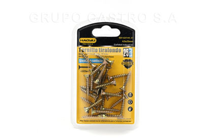 Foto de Tornillo Tirafondo 4,5x25mm (0.98"x11/64") 25 pcs Blister HAOYLI GET49-27 (240)