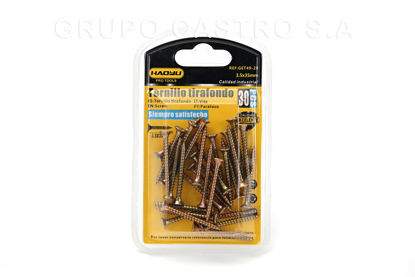 Foto de Tornillo Tirafondo 3,5x35mm (1.37"x9/64") Blister 30 pcs HAOYLI GET49-29 (240)