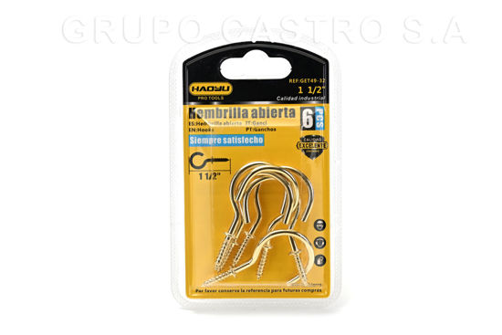 Foto de Tornillo Hembrilla Abierta 1 1/2" Blister 6 pcs HAOYLI GET49-32 (240)
