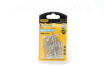 Foto de Remache 3.2x11 mm 30 pcs blister (0.43"X1/8") HAOYLI GET49-38 (240)