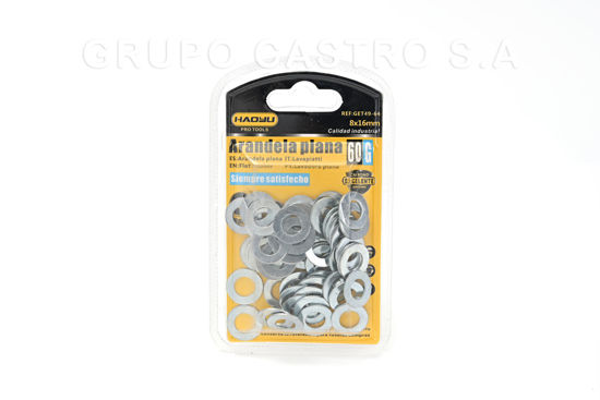 Foto de Arandela Plana Blister 8x16mm 60 grs HAOYLI GET49-64 (240)