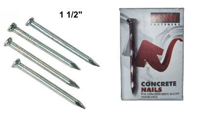 Foto de Clavo acero kilo galv concreto1 1/2 " GET38-05 FLINT 3x40mm plateado (355PZS) APROX (20)