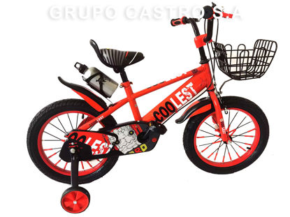 Foto de Bicicleta 12" N5P2601 Roja c/rodines-canasta Coolest (2)