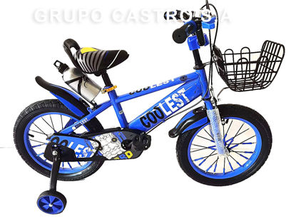 Foto de BICICLETA 16" AZUL C/RODINES-CANASTA COOLEST N5K2607 (2)