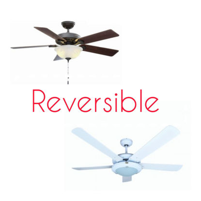 Foto de Ventilador techo 52" RCA 5 aspas reversible RLV31 BLANCO Industr c/lampara 60watts 1420mm 2 cadenas