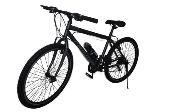 Foto de Bicicleta 26" hierro, MTB, 18 cambios N672401 gris cintas aluminio reforzado