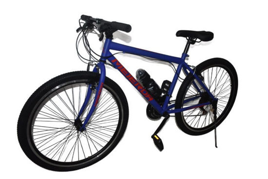 Foto de Bicicleta 26" hierro, MTB, 18 cambios N672401 azul cintas aluminio reforzado