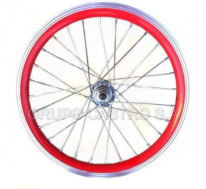 Foto de Aro armado delantero Aerod Alum Rojo 20*2.125 GET60-11 HENGSHI (10)