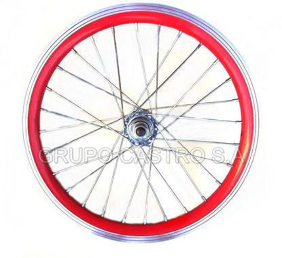 Foto de Aro armado delantero Aerod Alum Rojo 20*2.125 GET60-11 HENGSHI (10)
