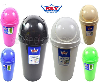 Foto de Papelera magaly #20 11.9 trs 43,5 altx25.3 diam cms Rey PPX029000 