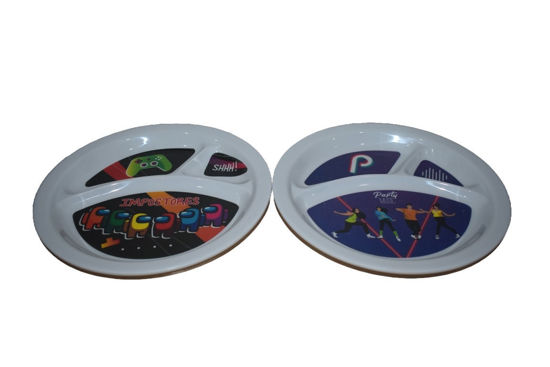 Foto de PLATO 3 DIVISIONES INFANTIL DISEÑOS MELAMINA UM-BP-CB-CF RCB-A5.07BP