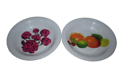 Foto de PLATO HONDO DECORADO 8"MELAMINE UM-BP-CB-CF W-333B.07BP