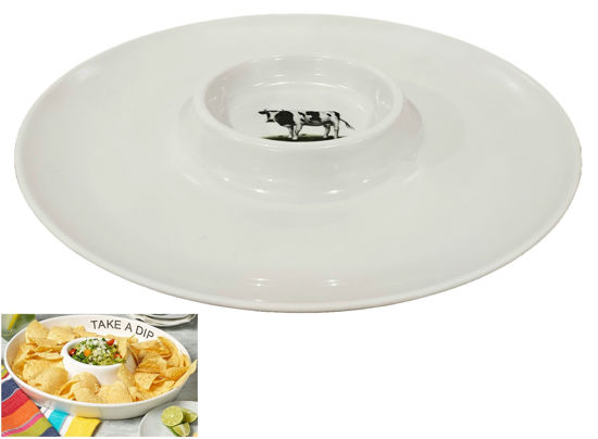 Foto de PLATO REDONDO VACA BOCAS 30CMS UM-BP-CB-CF BM-BQ1.07BP MELAMINA