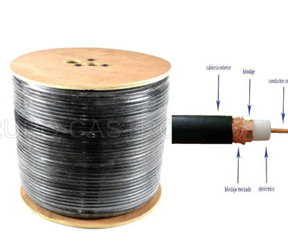 Foto de Cable Coaxial negros 1000 pies RG6UN-B 305 MTRS- SB-487