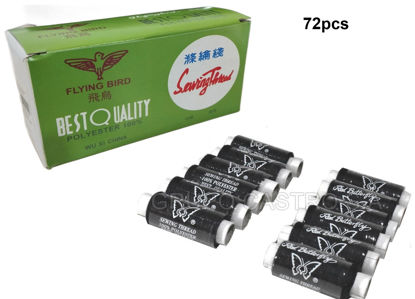 Foto de HILO COSER NEGRO CAJITA 72 PCS 17 MTRS GET46-01 (100)