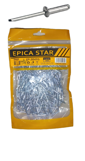 Foto de Remache Aluminio 100 pcs 1/8X3/8" 3.2mmX10mm EP30496 EPICA (100)