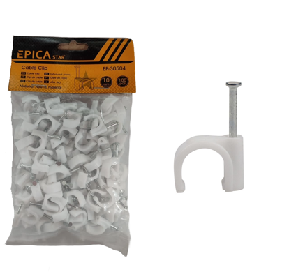 Foto de GRAPA CABLE 10MM PLASTICA 100PCS EP-30504 EPICA (200)