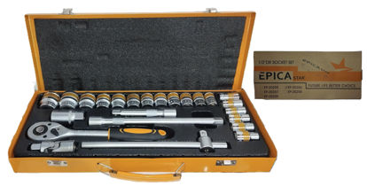 Foto de Ratchet 1/2" 6202 Set caja 24 pcs Profesional Vanadium EPICA EP-20256 (5)