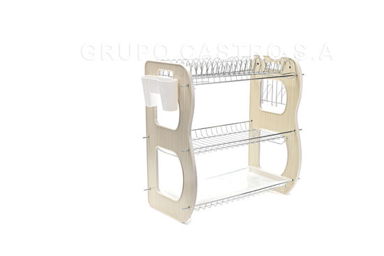 Foto de Escurridor p/platos 3 Niv NB928918 Acero Inox 52alt,52larg,27anc cms (8)