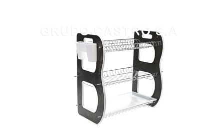 Foto de Escurridor p/platos 3 Niv NB928920 Acero Inox 53alt,54larg,28anc cms (8)
