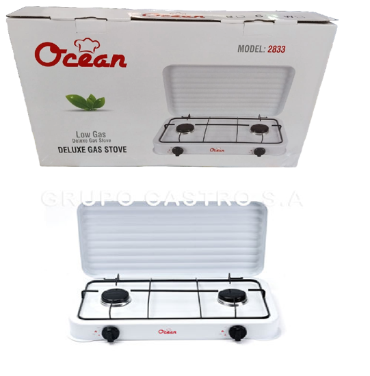 Foto de Estufa Gas 2 quem OCEAN C/T Blanca 2833 6002 GET25-20 53.5 larg,28 anc,9 alt cms (8)
