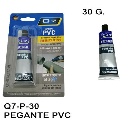 Foto de PEGAMENTO PVC 30GRS/30ML Q7-P-30 RESISTENTE AGUA (144)