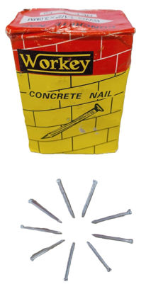 Foto de Clavo acero kilo galv concreto 1 1/2"X3.00MM 1KG(335PCS)aprox (PLATEADO ) BWG-1-1/2 workey