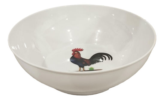 Foto de DULCERA BOWL GALLO MELAMINA 22.5X7.5CMS UM-BP-CB-CF A01-225.07BP