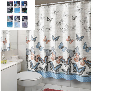 Foto de Cortina Baño Tela 100% Poliester Textil Calidad Repelente Agua YN01 180X180 cms NAA323 (72)