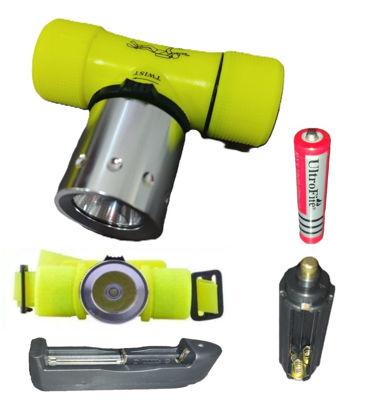 Foto de Foco Literna Cabeza Led TWIST Buceo Recarg Prof 200mtr (bateria litio) N98322 (100) 