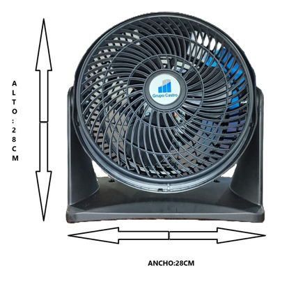 Foto de Ventilador Piso 8" Negro Aspa-Malla Plastica TY-0801 Grupo Castro (1)