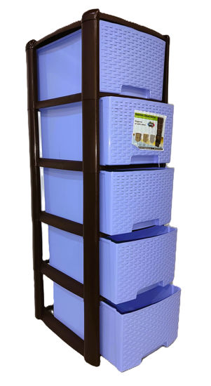 Foto de *quebrado* 30% GAVETERO DELUX 5 NIVELES AA11209V CI15   CAFE /VIOLETA 104X33X43 CMS